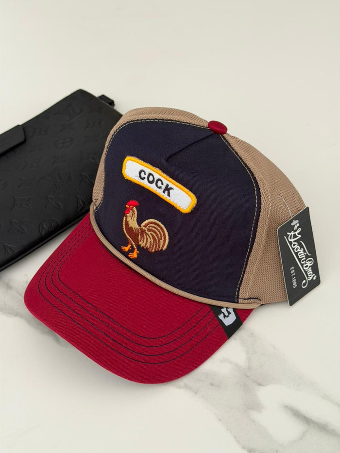 Gorra cock - Roja con azul