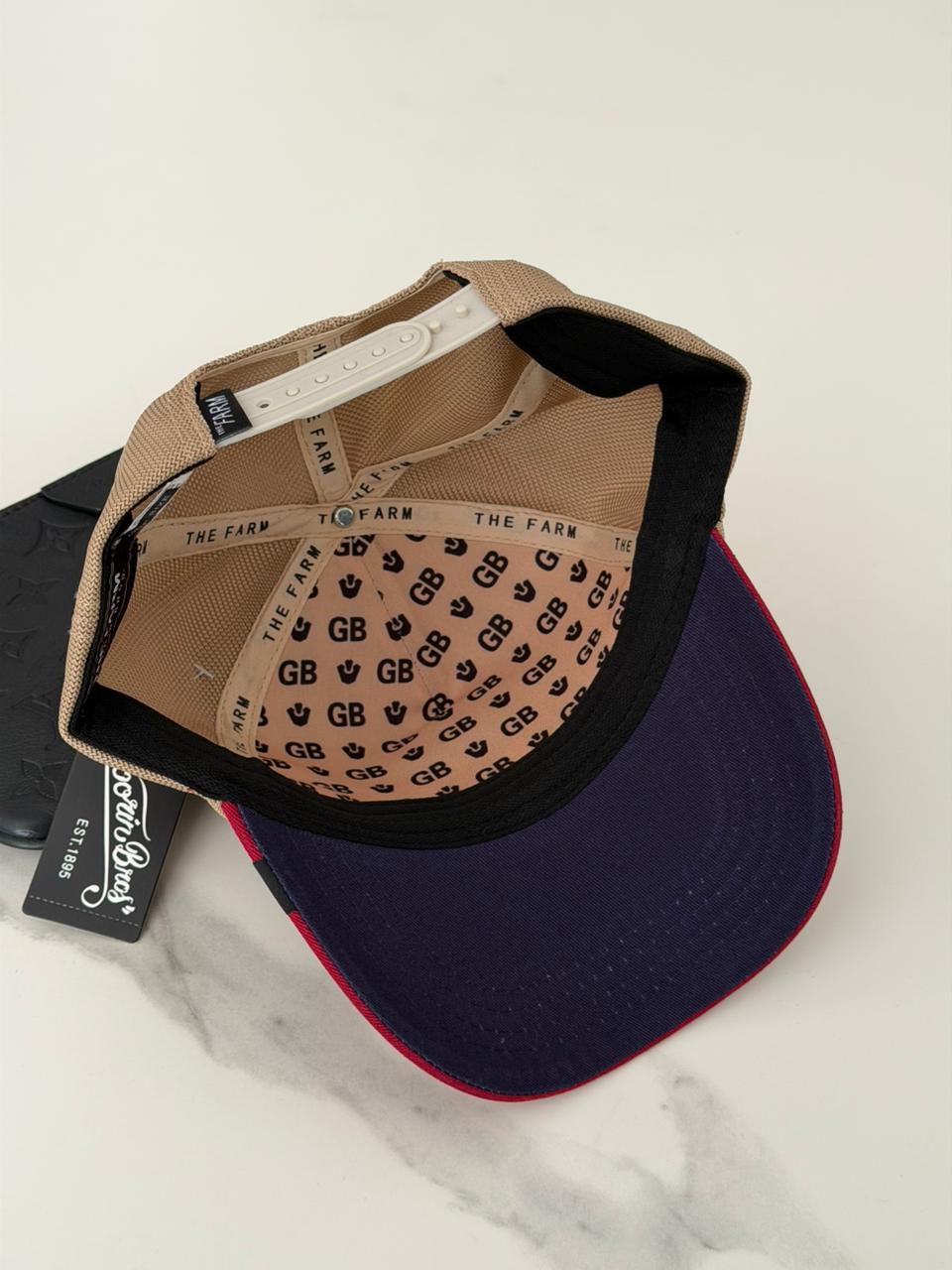 Gorra cock - Roja con azul