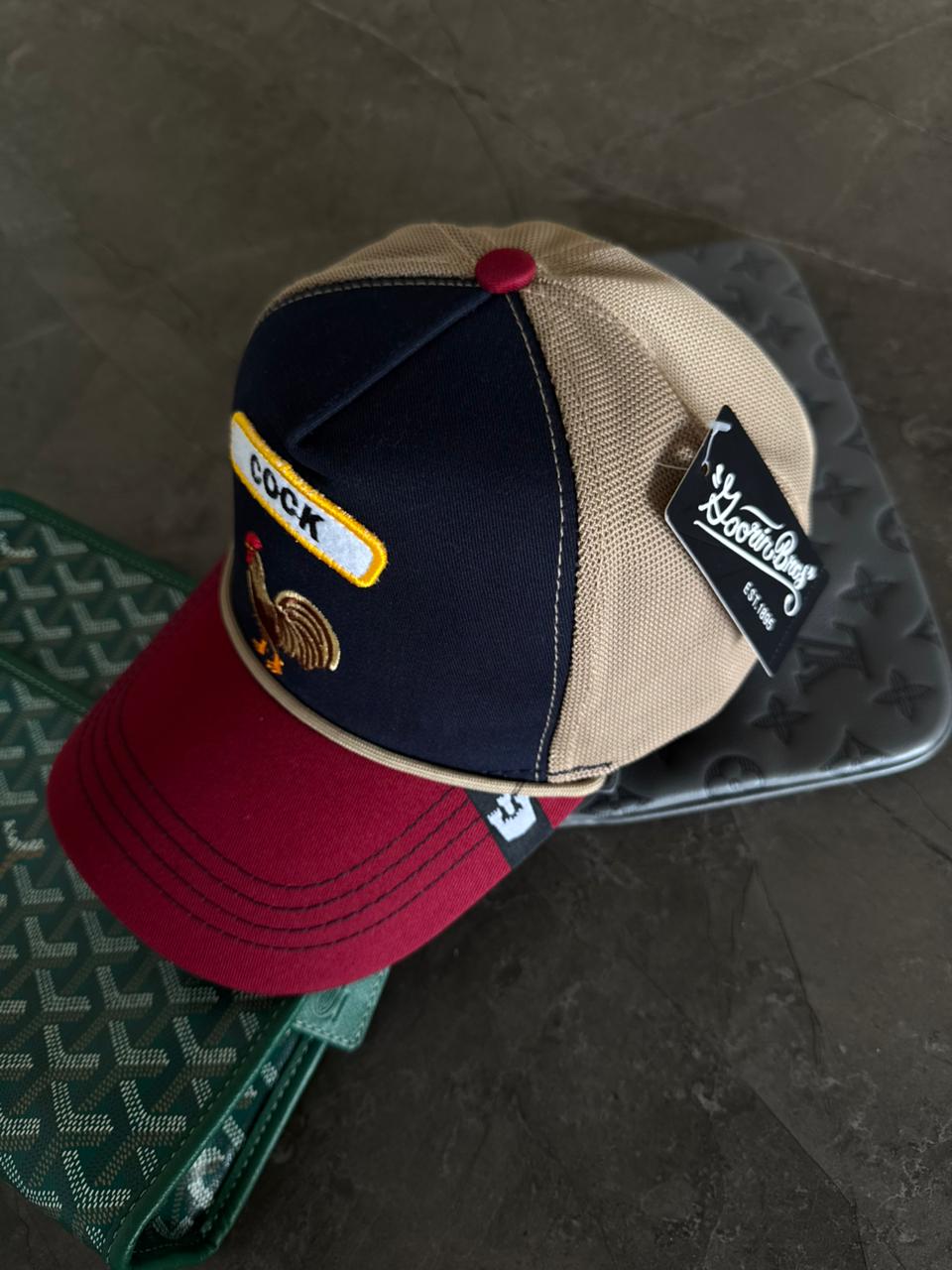 Gorra cock - Roja con azul