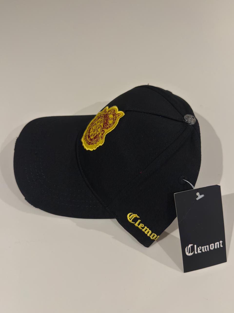 CLEMONT NEGRA LOGO BORDADO AMARILLO