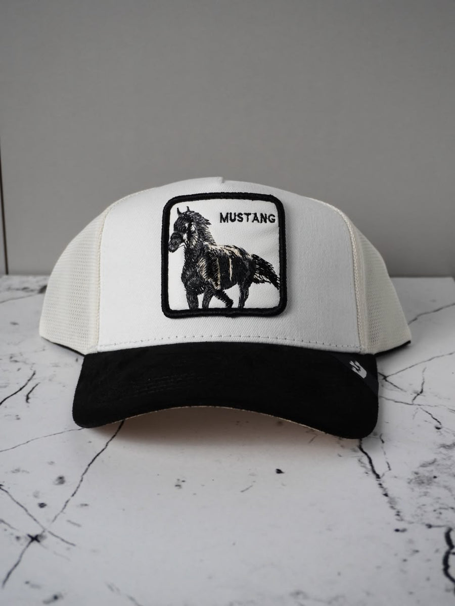 GOORIN BROS MUSTANG BLANCA-NEGRA